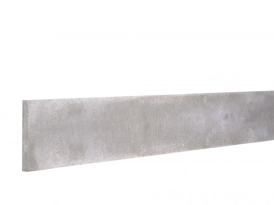Betonplaat Ruw 3.5 x 25 cm (35 x 250 mm) Beton Grijs - Lengte 225 cm - Afbeelding 1